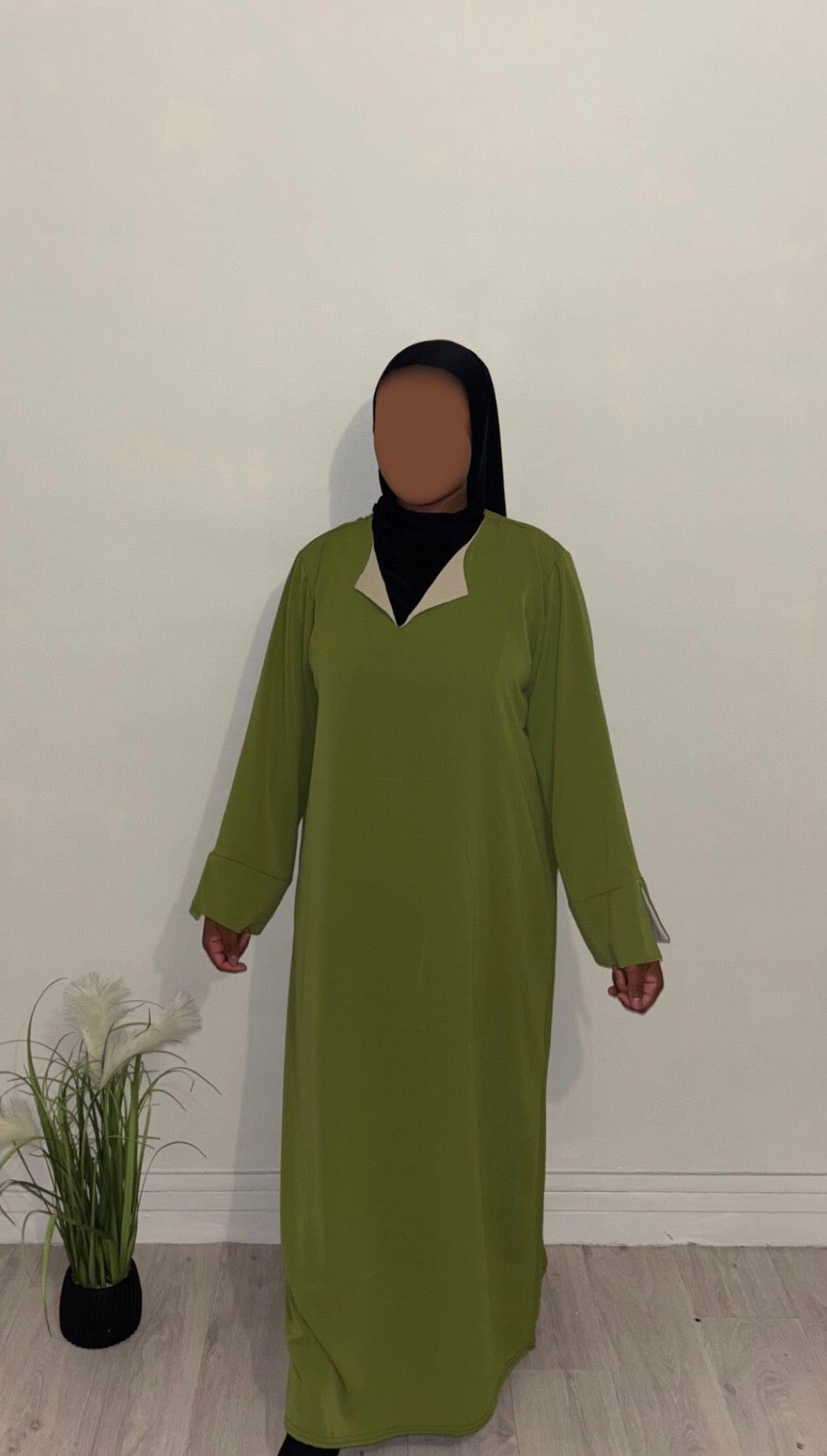 Robe fluide manches satinées en soie de Médine - Taille Unique