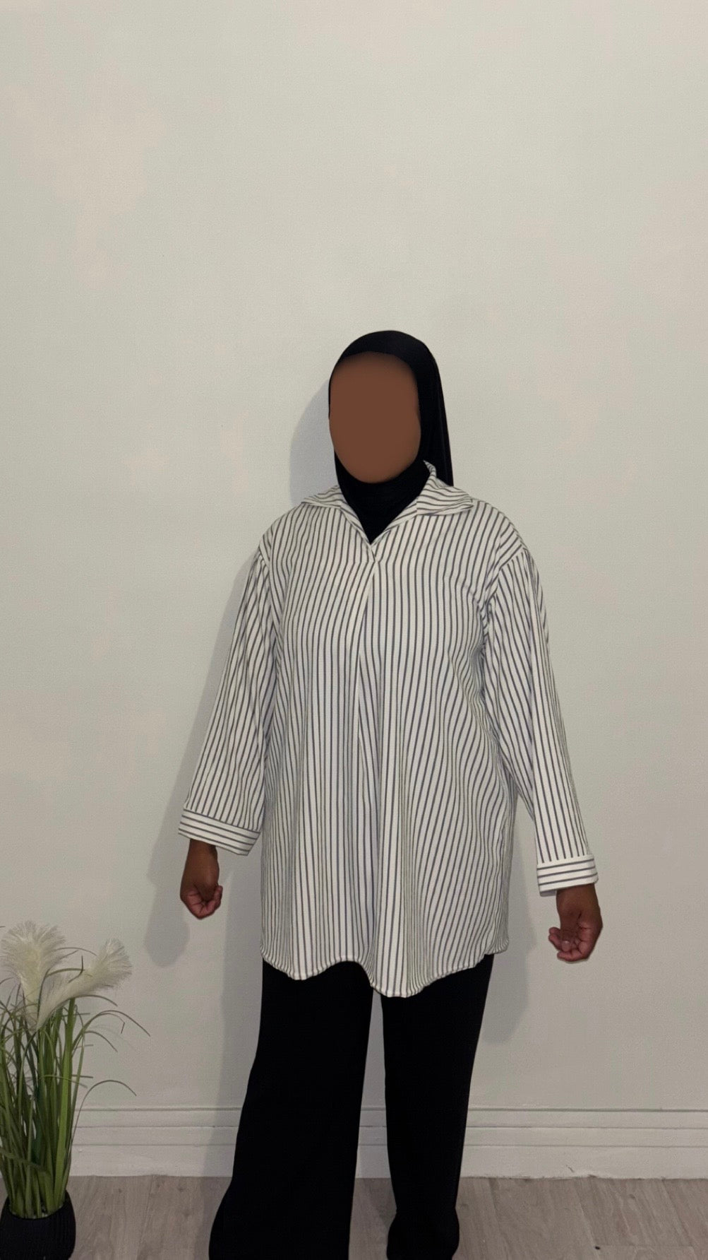 Ensemble marinière fluide – taille unique - pantalon coupe droite bord franc