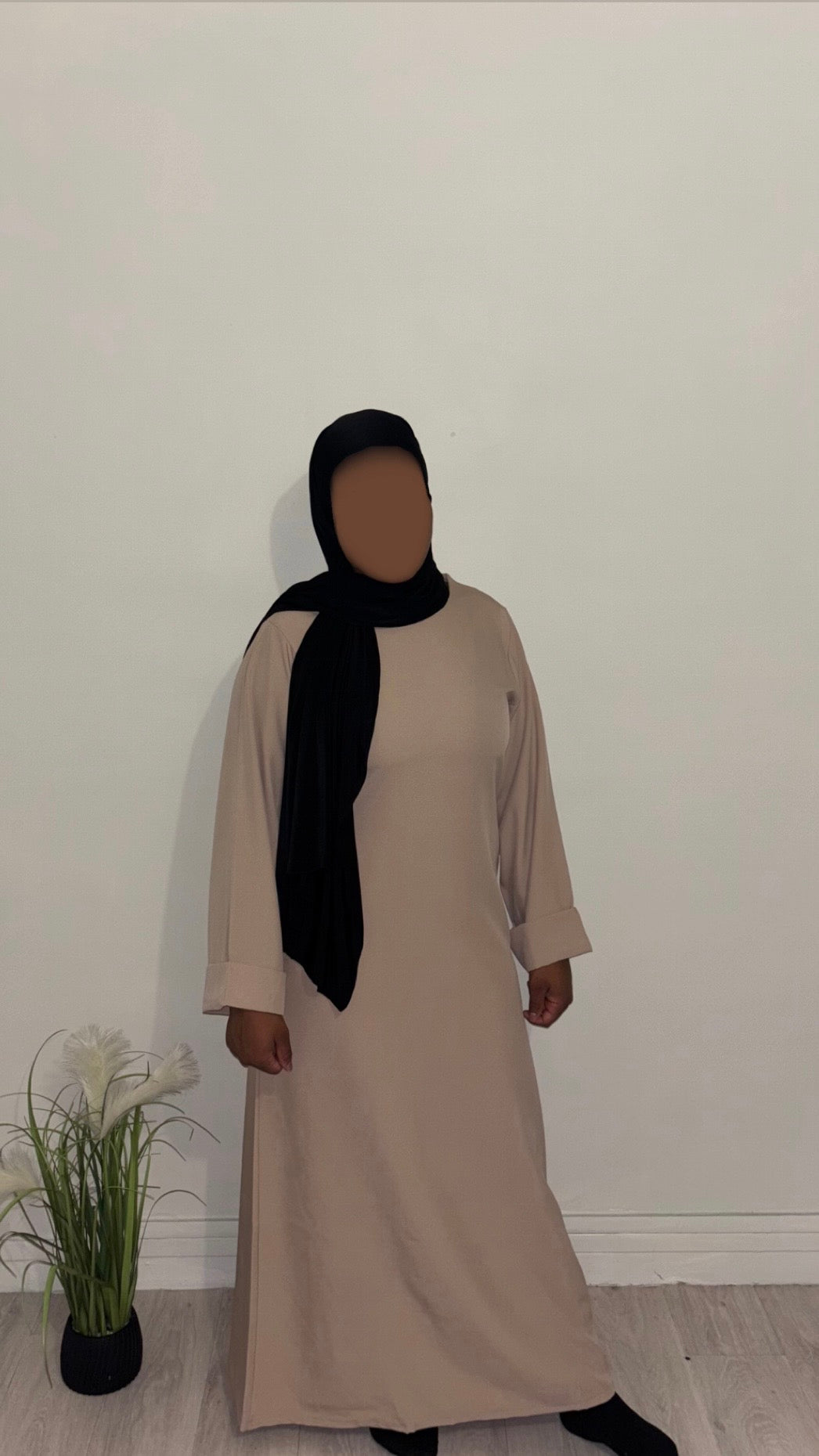 Robe Abaya simple élégante manches amples - Taille unique