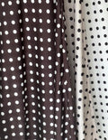 Jupe satinée fluide à petits pois – taille unique - coupe ample longue