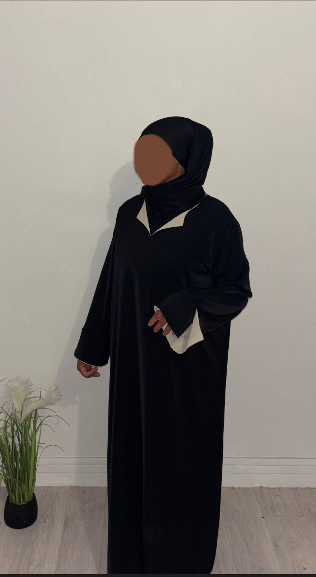 Robe fluide manches satinées en soie de Médine - Taille Unique