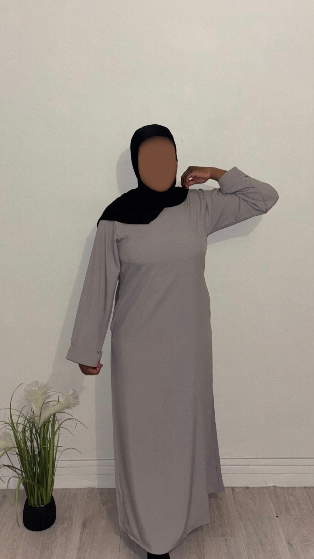 Robe Abaya simple élégante manches amples - Taille unique