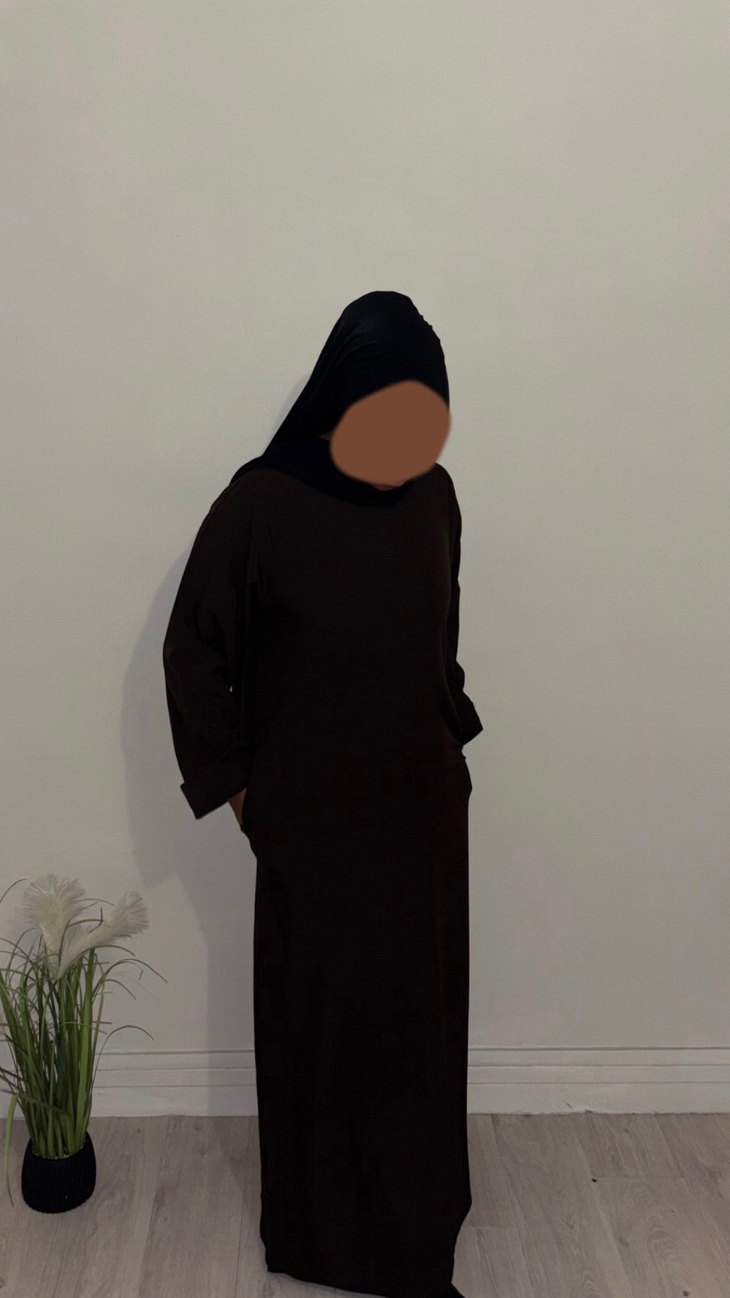 Robe Abaya simple élégante manches amples - Taille unique